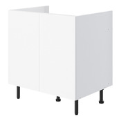 Meuble bas 2 portes "Pragma" - Blanc - L. 80 x H. 86 x P. 59 cm - Brico Dépôt