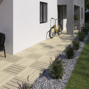 Dalle en bois vert "Durance" L. 50 x l. 50 x Ep. 3 cm - Marque BLOOMA - Brico Dépôt