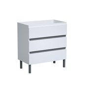 Meuble sous vasque a poser decor blanc/gris "style" l.80 x h.86 x p.45 cm - Brico Dépôt