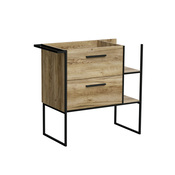 Meuble sous vasque a poser decor bois "district" l.87,5 x h.85 x p.45 cm - Brico Dépôt