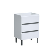 Meuble sous vasque a poser decor blanc/gris "style" l.60 x h.86 x p.45 cm - Brico Dépôt