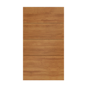 Façade 3 tiroirs + 1 casserolier 40cm "Basilie" chêne fumé - L. 39.7 x H. 71.5cm - Cooke and Lewis - Brico Dépôt