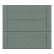 Façade 1 tiroir + 2 casseroliers 80cm "Coline" vert sauge - l. 79.7 x h. 71.5cm - Cooke and Lewis - Brico Dépôt