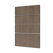 Façade 3 tiroirs + 1 casserolier 40cm "Heline" noyer mat - l. 39.7 x h. 71.5cm - Cooke and Lewis - Brico Dépôt