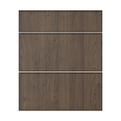 Façade 1 tiroir + 2 casseroliers 60cm "Heline" noyer mat - l. 59.7 x h. 71.5cm - Cooke and Lewis - Brico Dépôt