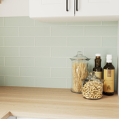 Crédence vert sauge mat style métro L.200 x H.60 cm x Ep. 3 mm - Cooke and Lewis - Brico Dépôt