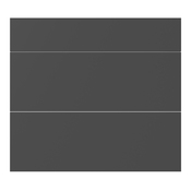 Façade 1 tiroir + 2 casseroliers 80cm "Dorice" anthracite mat - l. 79.7 x h. 71.5cm - Cooke and Lewis - Brico Dépôt