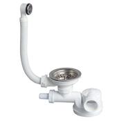 Kit vidage pour évier D90 1 bac + bonde - Dim. 90 x 40 mm - Wirquin - Brico Dépôt