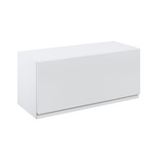 Meuble haut "Glorian" blanc brillant l.80 x h.36 x p.32 cm 2 portes relevantes - Brico Dépôt