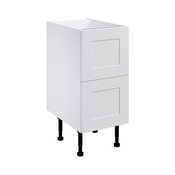 Meuble bas de cuisine "Florie" blanc mat l.40 x h.72 x p.57 cm 2 casseroliers + 2 tiroirs intérieurs - Brico Dépôt