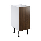 Meuble bas "Heline" imitation noyer mat l.40 x h.72 x p.57 cm 1 porte coulissante - Brico Dépôt