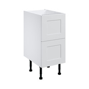 Meuble bas de cuisine "Florie" blanc mat l.40 x h.72 x p.57 cm 2 casseroliers + 1 tiroir intérieur haut - Brico Dépôt