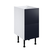 Meuble bas de cuisine "Dorice" bleu mat l.40 x h.72 x p.57 cm 2 casseroliers + 1 tiroir intérieur haut - Brico Dépôt