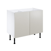 Meuble bas "Dorice" beige mat l.100 x h.72 x p.57 cm 2 portes - Brico Dépôt