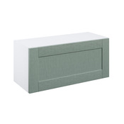 Meuble haut de cuisine "Coline" vert sauge l.80 x h.36 x p.32 cm 1 porte relevable - Brico Dépôt