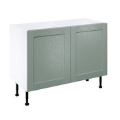 Meuble bas "Coline" vert sauge l.120 x h.72 x p.57 cm 2 portes - Brico Dépôt