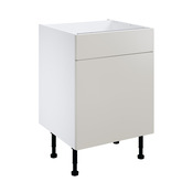 Meuble bas "Dorice"beige mat l.60 x h.72 x p.57 cm 1 porte + 1 tiroir - Brico Dépôt