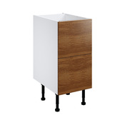 Meuble bas de cuisine "Basilie" chêne fumé l.40 x h.72 x p.57 cm 2 casseroliers + 2 tiroirs intérieurs - Brico Dépôt