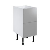 Meuble bas de cuisine "Adele" gris mat l.40 x h.72 x p.57 cm 2 casseroliers + 1 tiroir intérieur haut - Brico Dépôt