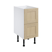 Meuble bas de cuisine "Coline" chêne clair l.40 x h.72 x p.57 cm 2 casseroliers + 1 tiroir intérieur haut - Brico Dépôt