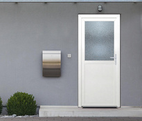 Bloc-porte de service vitré PVC poussant gauche - H. 205 x L. 80 cm - Brico Dépôt