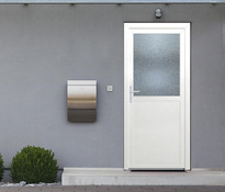 Bloc-porte de service vitré en PVC poussant droit - H. 205 x l. 80 cm - Brico Dépôt