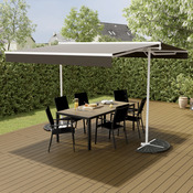 Store banne double pente 2,94 x 2,95 m taupe - Brico Dépôt