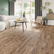 Carrelage de sol intérieur "Cotage Wood" marron - l. 20 x L. 120 cm - Colours - Brico Dépôt