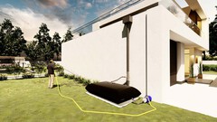 Récupérateur d'eau souple 3000 L - L.299 x l. 251 cm - Brico Dépôt