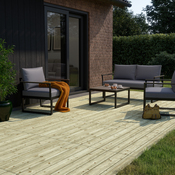 Dalle en bois vert "Davia" L. 100 x l. 100 x Ep. 61 mm - Marque BLOOMA - Brico Dépôt