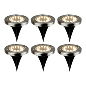 6 spots à piquer solaire LED 4000K IP65 - Brico Dépôt