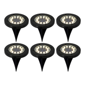 6 spots à piquer solaire noir 4000K - Brico Dépôt