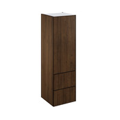 Colonne "Heline" imitation noyer mat l.60 x h.201 x p.57 cm 1 porte + 2 casseroliers - Brico Dépôt