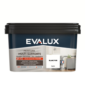 Peinture multi-supports Satin 2 L Blanc Pur - Evalux - Brico Dépôt