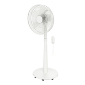 Ventilateur sur pied blanc 45W - l. 41,5cm x P. 36,5 cm - Brico Dépôt
