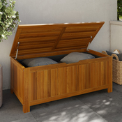 Coffre acacia avec bâche intérieure "CALYANTA" -  L. 120 x P. 60 x H. 48 cm. - Marque BLOOMA - Brico Dépôt