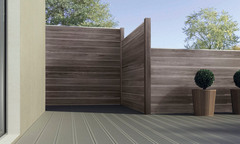 Lot de 6 lames composites marron - L. 177 x l. 15 cm. Ép. 21 mm. - Brico Dépôt