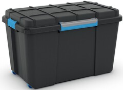Boîte de rangement étanche noire "Scuba" 110 L - Brico Dépôt