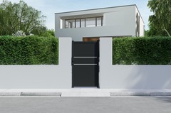 Portillon "Vidago" noir -1 m x H.1,75 m - Brico Dépôt