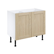 Meuble bas "Coline" chêne clair l.100 x h.72 x p.57 cm 2 portes - Brico Dépôt