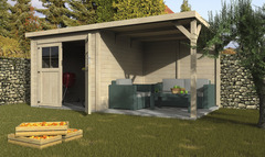 Abri avec extension "Franky" 12,22 m² - Brico Dépôt