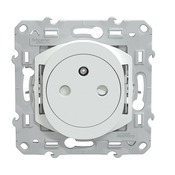 Prise 2P+T 16A encastrée par griffes blanc "OVALIS" - Brico Dépôt