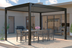 Pergola en aluminium lames orientables 3 X 3M - Brico Dépôt