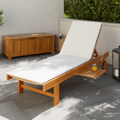 Bain de soleil acacia "CALYANTA" - L. 200 x P. 71x H. 89 cm - Marque BLOOMA - Brico Dépôt