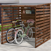 Abri en bois range vélos jusqu'à 4 - L. 186 x l. 201 x H. 204 cm - Marque BLOOMA - Brico Dépôt