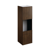 Colonne four "Heline" imitation noyer mat l.60 x h.201 x p.57 cm + 2 portes + 1 tiroir - Brico Dépôt