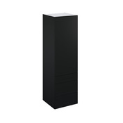 Colonne "Heline"noir mat l.60 x h.201 x p.60 cm 1 porte + 1 tiroir + 2 casseroliers - Brico Dépôt