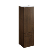 Colonne "Heline" imitation noyer mat l.60 x h.201 x p.60 cm 2 portes + 1 tiroir - Brico Dépôt