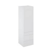 Colonne "Dorice" blanc brillant l.60 x h.201 x p.60 cm 1 porte + 1 tiroir + 2 casseroliers - Brico Dépôt