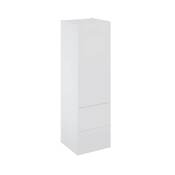 Colonne "Dorice" blanc brillant l.60 x h.201 x p.60 cm 1 porte + 2 casseroliers avec 1 tiroir intérieur - Brico Dépôt